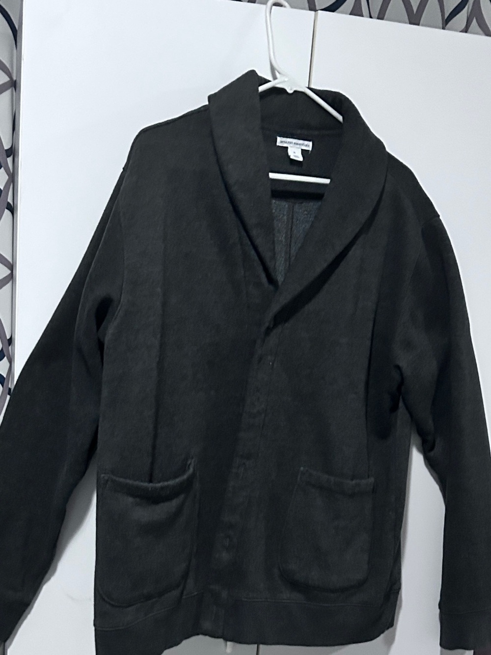 Amazon Essentials Men's Shawl Collar Jacket in Black